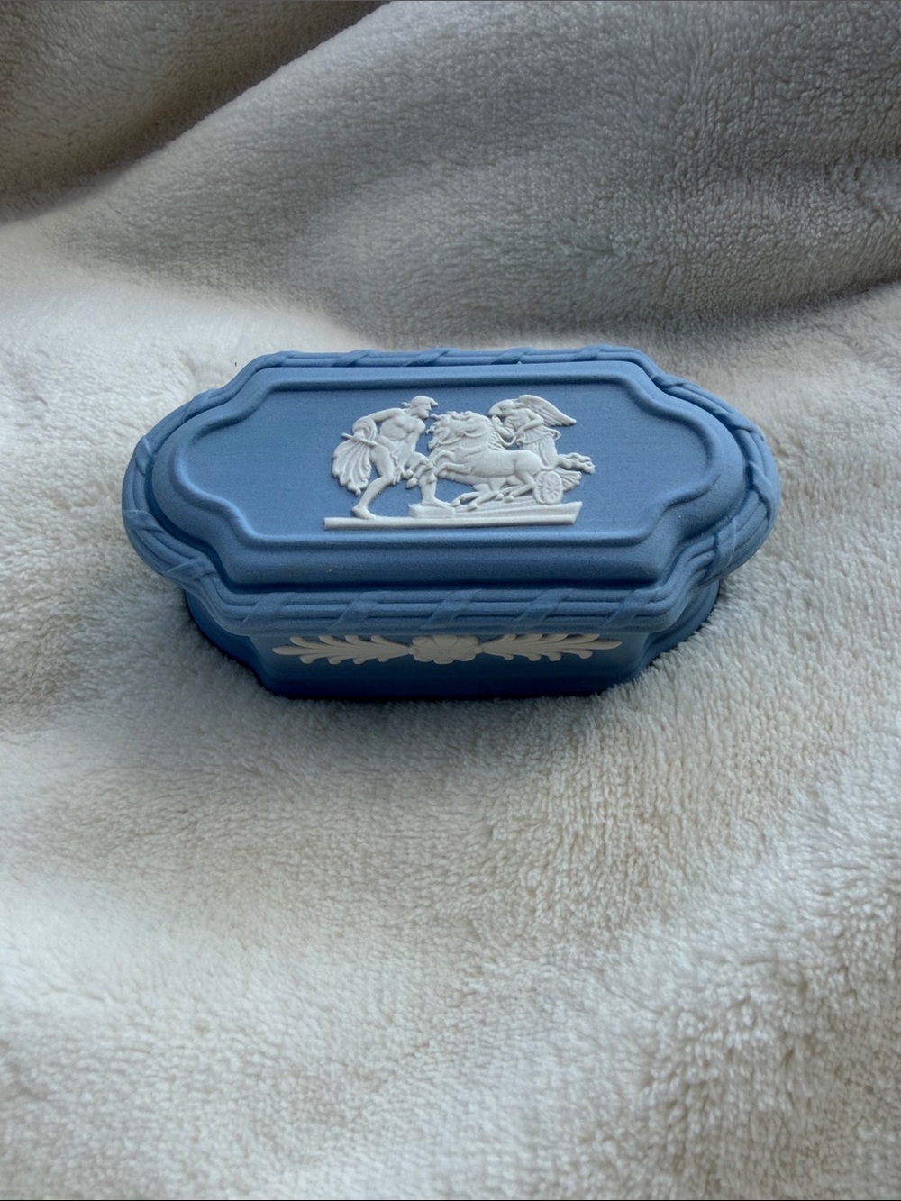 Wedgwood Blue Jasperware Trinket Box